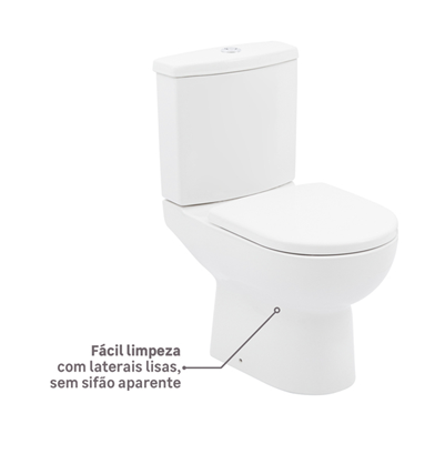 DECA KIT FLEX BACIA COM CAIXA ACOPLADA 3/6 LITROS BRANCO