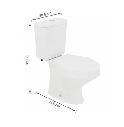 DECA KIT MONTE CARLO BACIA COM CAIXA ACOPLADA BRANCO